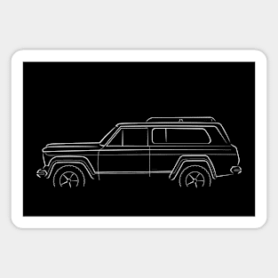 1976 Jeep Cherokee Chief - profile stencil, white Magnet